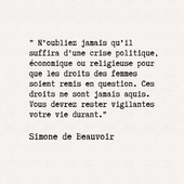 Restez fortes, précieuses et uniques. ✨ En ce 8 mars 2025, rappelons-nous ces mots puissants et intemporels de Simone de Beauvoir. 

#8mars #journeeinternationaledesdroitsdesfemmes  #internationalwomensday #simonedebeauvoir #citationdujour #quoteoftheday #womenrights #humanrights #onu #respecteachother❤️ #IWD2025 #Journéedesdroitsdesfemmes